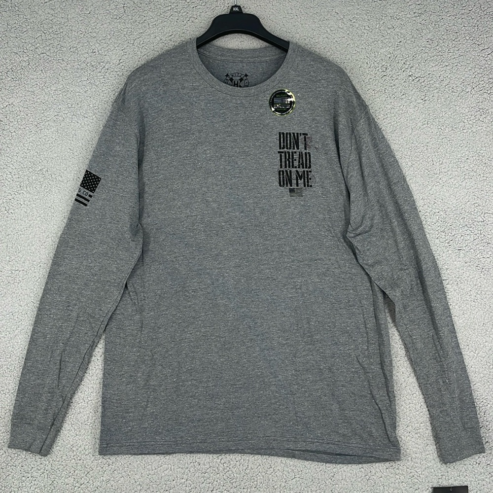 Howitzer gray crew neck long sleeve T-shirt men’s XL TG pullover stretch patriot